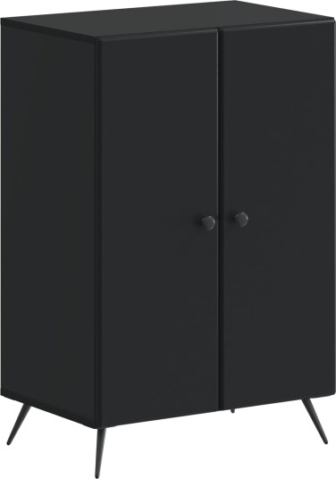 vidaXL Sko Skap BREDA 59,5 x 39,5 x 90 cm Konstruert tre Svart