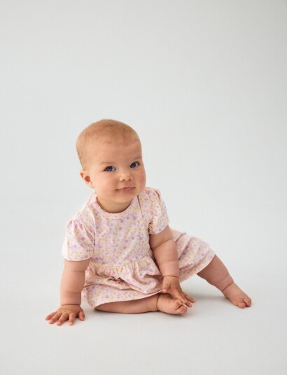 Minymo Body Dress Ss Aop Pink 68