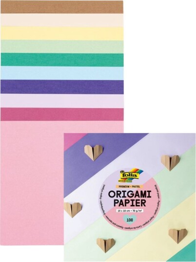 Folia Premium Origamipapir Pastell 100 ark