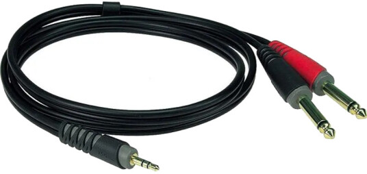 Klotz Y-kabel Stereo 1m Jack til Jack Svart