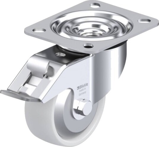 Blickle 737166 Le-Po 80R-Fi-Fa Styrehjul Med Brems 80 Mm (Maks. 150 Kg) 1 Stk.