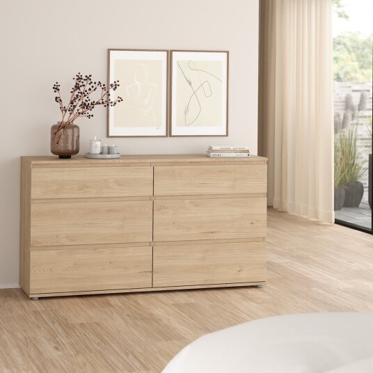 TVILUM NOVA KOMMODE EIK 6 SKUFFER 153X40X84 TVILUM NOVA KOMMODE EIK 6 SKUFFER 153X40X84