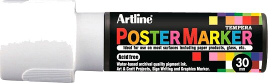 Artline Poster Marker 30mm Hvit