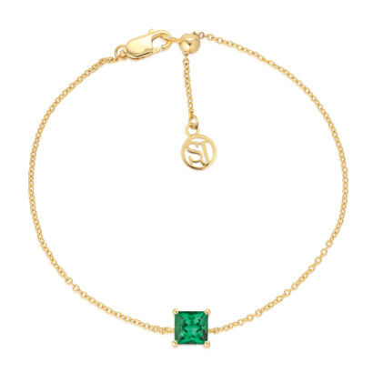 Sif Jakobs Ellera Quadrato Forgylt Sølv Armbånd Med Zirconia SJ-B42274-GCZ-YG