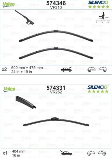 VALEO VAL298N0088 Vindusvisker