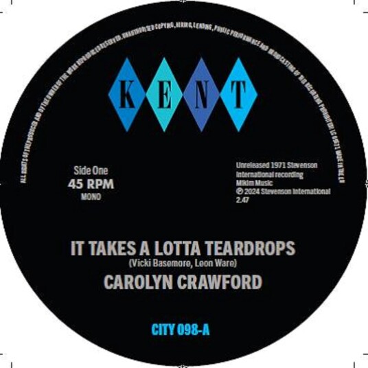 Carolyn Crawford Hodges James Smith & Crawford  It Takes A Lotta Teardrops / I'm In Love  LP/Vinyl
