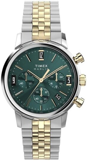 Timex Herreklokke TW2W60000 Marlin Grønn/Gulltonet stål Ø40 mm