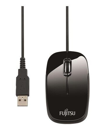 Fujitsu M420NB - mouse - USB 2.0 - Mus - Optisk - 3 knapper - Svart
