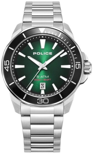 Police Herreklokke PEWJH0021401 Thornton Grønn/Stål Ø43 mm