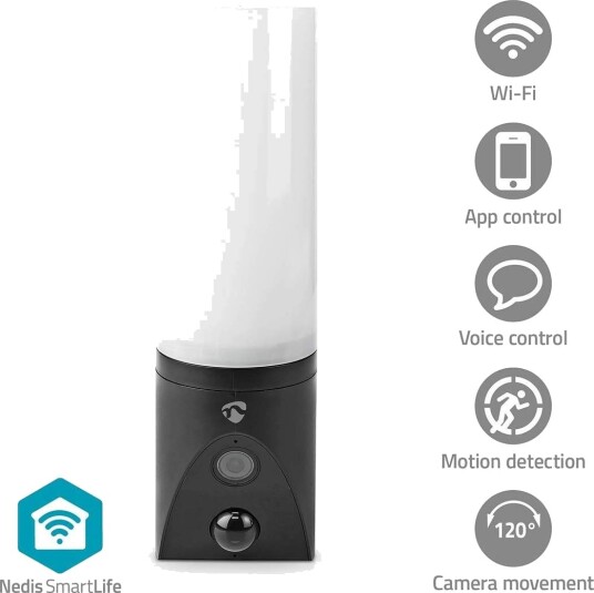 SmartLife Utendørs kamera | Wi Fi | Omgivelseslys | Full HD 1080p | IP65 | Cloud Storage valgfritt / microSD ikke inkludert