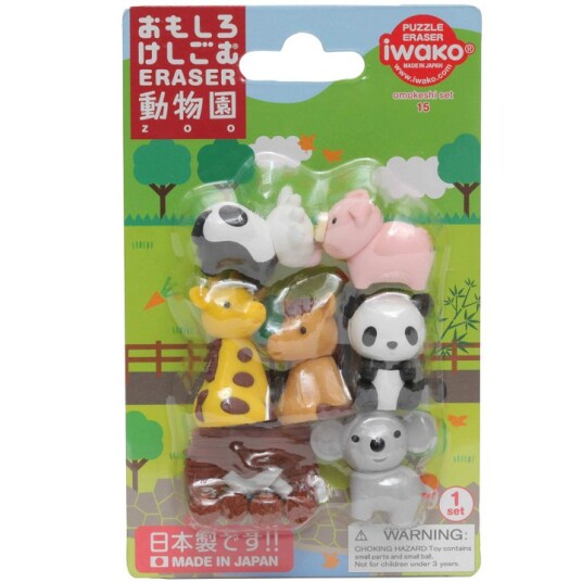 Iwako Puzzle Viskelær Dyrehage