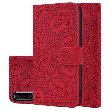 Mandala Series Samsung Galaxy A50 Lommebok-deksel Rød