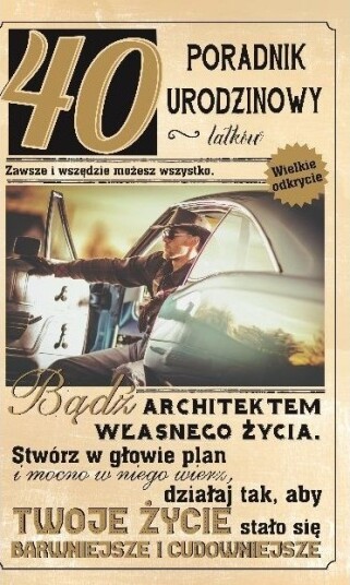 Ab Card Gratulasjonskort 40 År "Badz Architektem" U78