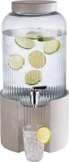 APS Drikkedispenser ELEMENT , 7 liter; 7 l, 22x45 cm (ØxH); Grå/Transparent