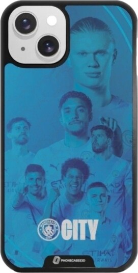 Phonecases3D iPhone 13 Man City 3D mobildeksel, svart