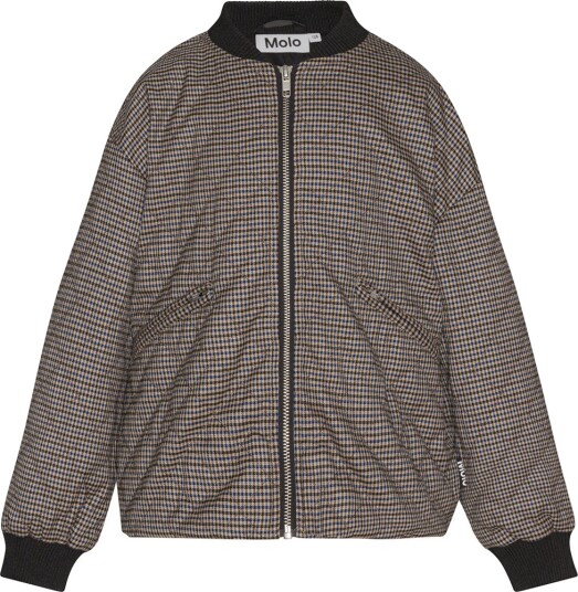 Molo Jakke Mann Sand Blue Sjekk Molo 8 år (128) Overgangsjakke Beige Svart