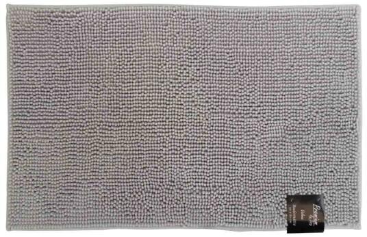 ByBorg Badematte - lysegrå – 50x80cm – sklisikker badematte i lysegrå – Valmue - Premium By Borg