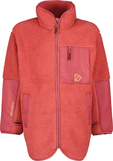 Didriksons Kids' Marmor Full Zip Long 160, Mineral Red