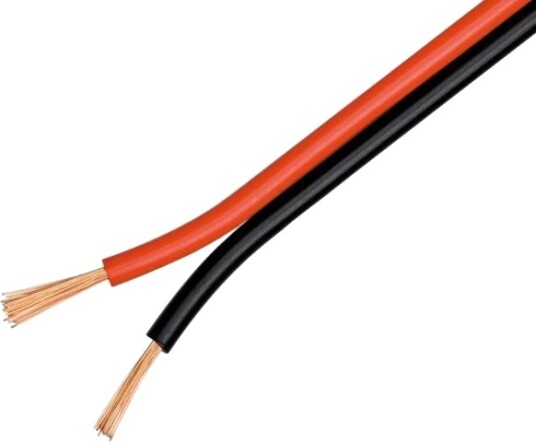 Høyttalerkabel 4 mm² CCA 10 m Sort/Rød