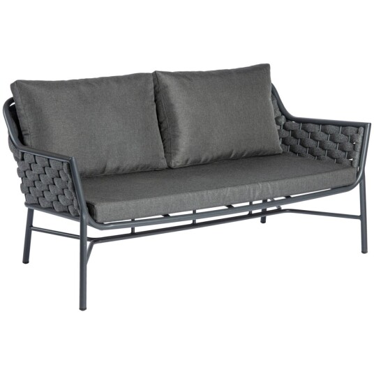 VEGA 2 seters sofa Arto; 154x75x78 cm BxDxH; Antrasitt
