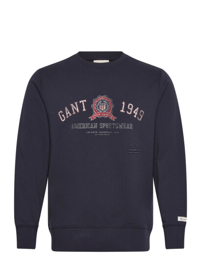 GANT Graphic Sweat C-Neck - Navy - XL GANT Graphic Sweat C-Neck - Navy - XL
