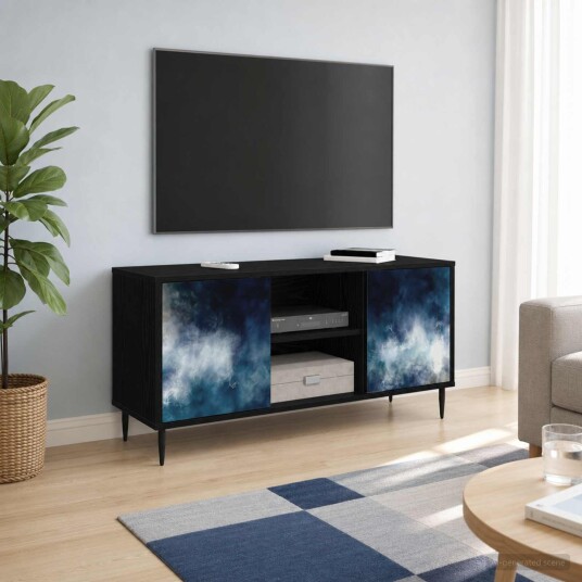 vidaXL TV skap RAALTE 102 x 33 x 51 cm Svart eik Konstruert tre