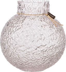 Glassvase rund struktur 21 cm