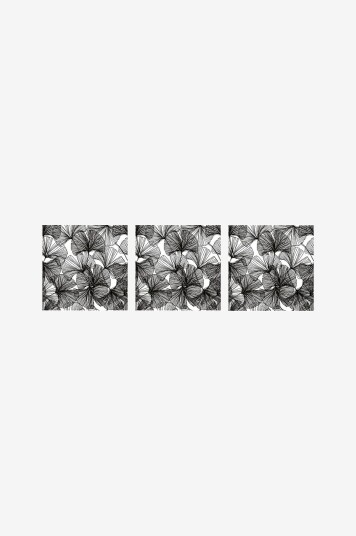 Paperproducts Design   Servietter Ginko 33x33 cm Svart 3 stk 20 pk   Flerfarget