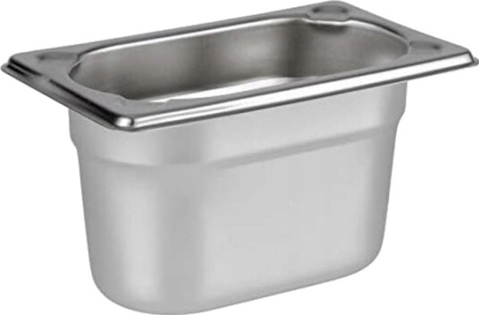 Kantine 1/9 Gn 1 Ltr 17.5X10.5X10 Cm Rustfrit Stål,Stk Kantine 1/9 Gn 1 Ltr 17.5X10.5X10 Cm Rustfrit Stål,Stk