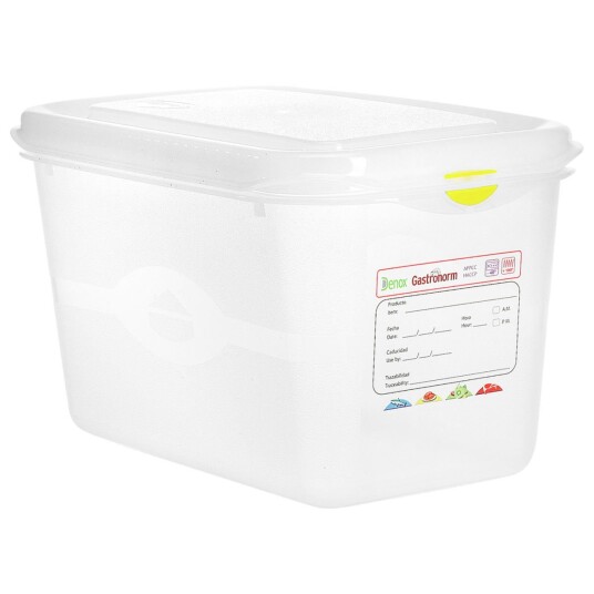 Denox Oppbevaringsboks Dena GN 1/4; Størrelse GN 1/4, 4.3l, 26.5x16.2x15 cm (LxBxD); Transparent; 6 Stykk / Forpakning