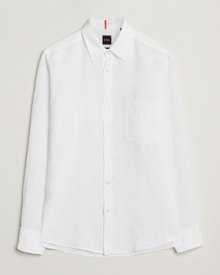 Boss ORANGE Relegant Linen Shirt White