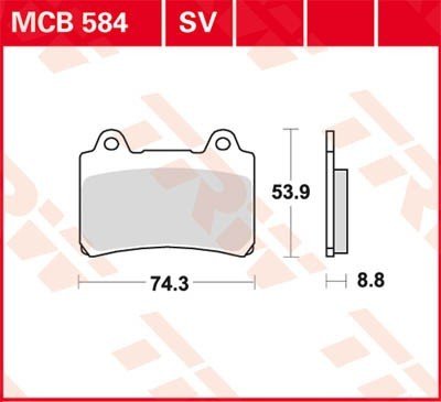 Bremseklosser TRW MCB584SV Bremseklosser TRW MCB584SV
