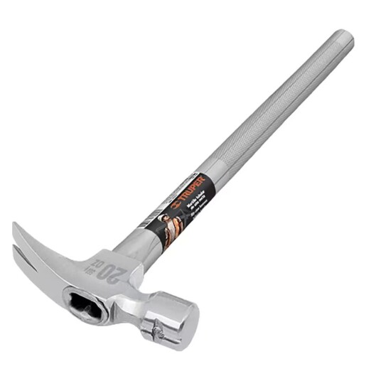 Hammer Med Langt Rørformet Håndtak. 48,3 Cm Langt Håndtak, 570G. Tanghode Med Magnetisk Hakk For Å Holde Truper®-Spikeren
