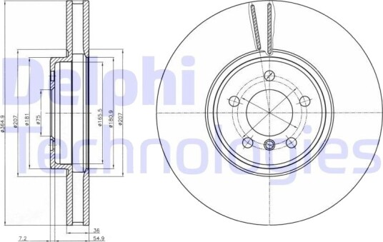 DELPHI BG9092C Bremseskive