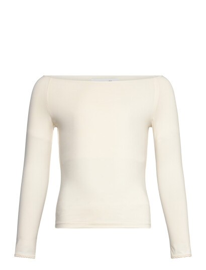 Rosemunde Kids Rkbillie Ls Off Shoulder T-Shirt - Cream - 128