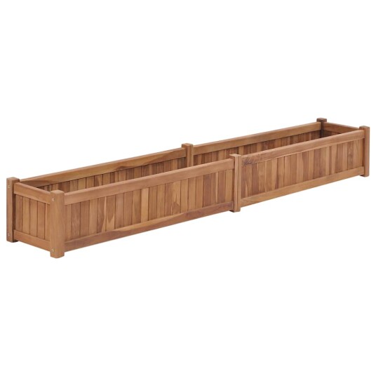 vidaXL Høybed 200x30x25 cm heltre teak