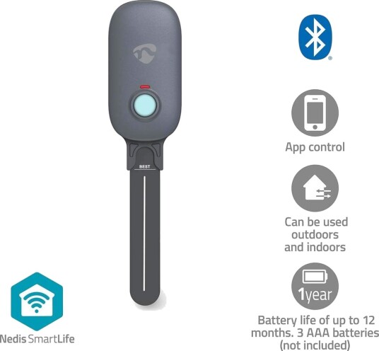 SmartLife Jordfuktighetsmåler | Bluetooth® | Batteridrevet | IP55 | 0 100 | Android™ / IOS