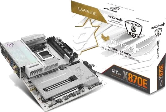 Sapphire NITRO+ X870EA ATX Hovedkort med AMD AM5 og DDR5 RAM Sapphire NITRO+ X870EA ATX Hovedkort med AMD AM5 og DDR5 RAM
