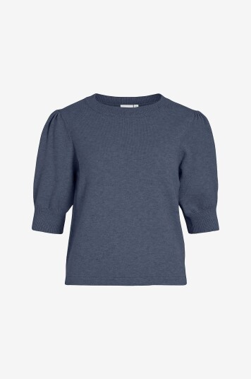 Vila Topp viRil 2/4 Sleeve O neck Blå Vila Topp viRil 2/4 Sleeve O neck Blå