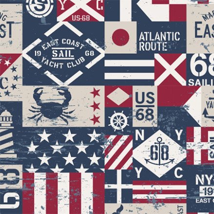 Balsløw French Terry Flag Stoff 150cm 1453 50cm