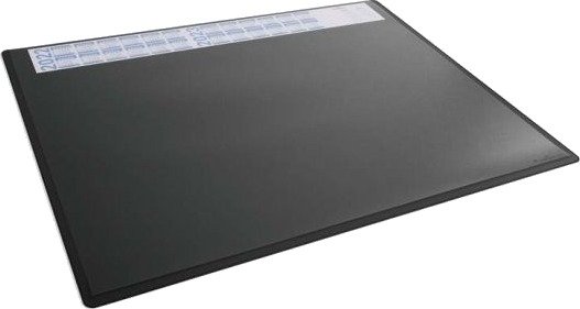 Skriveblokk 650X500 Mm Sort - Med Kalender Og Gjennomsiktig Dekkplate Pp
