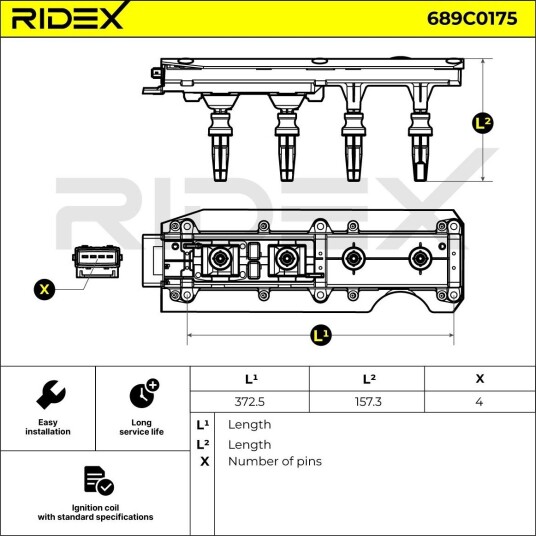 Tennspole RIDEX 689C0175 Tennspole RIDEX 689C0175