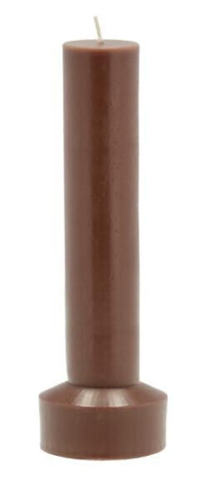 Villa Collection Hvils kubbelys 7x20 cm parafin/stearin brown