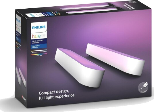 Philips Hue WCA Play 2PK Hvit - 60165 Philips Hue WCA Play 2PK Hvit - 60165