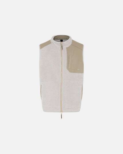 Dovre Teddy fleece vest polyester beige