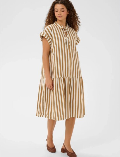 Saint Tropez Zalindasz Ss Dress   Brown   S