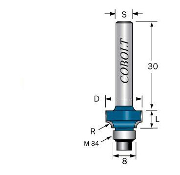 Cobolt 117 010 Avrundingsfres R=1 / D=10 Maskintilbehør & forbruk