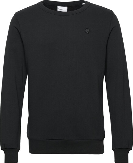 Knowledge Cotton Apparel Erik Basic Badge Sweat Gots/Vegan Black XXXL