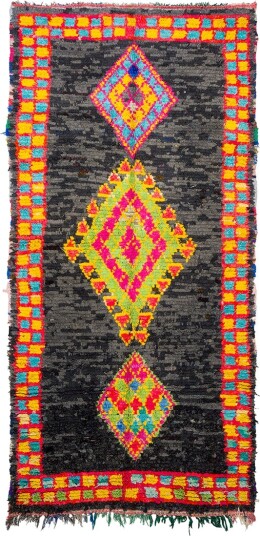 Marokkansk Boucherouite teppe 135 x 290 cm Størrelse: 135 x 290 cm