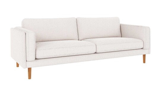 Rowico Home Braden 3 seters sofa Hvit Alice 101 Eikben